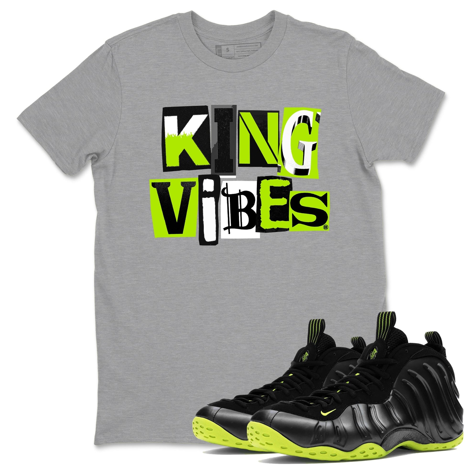 King Vibes Sneaker Tees - Air Foamposite One Black Volt