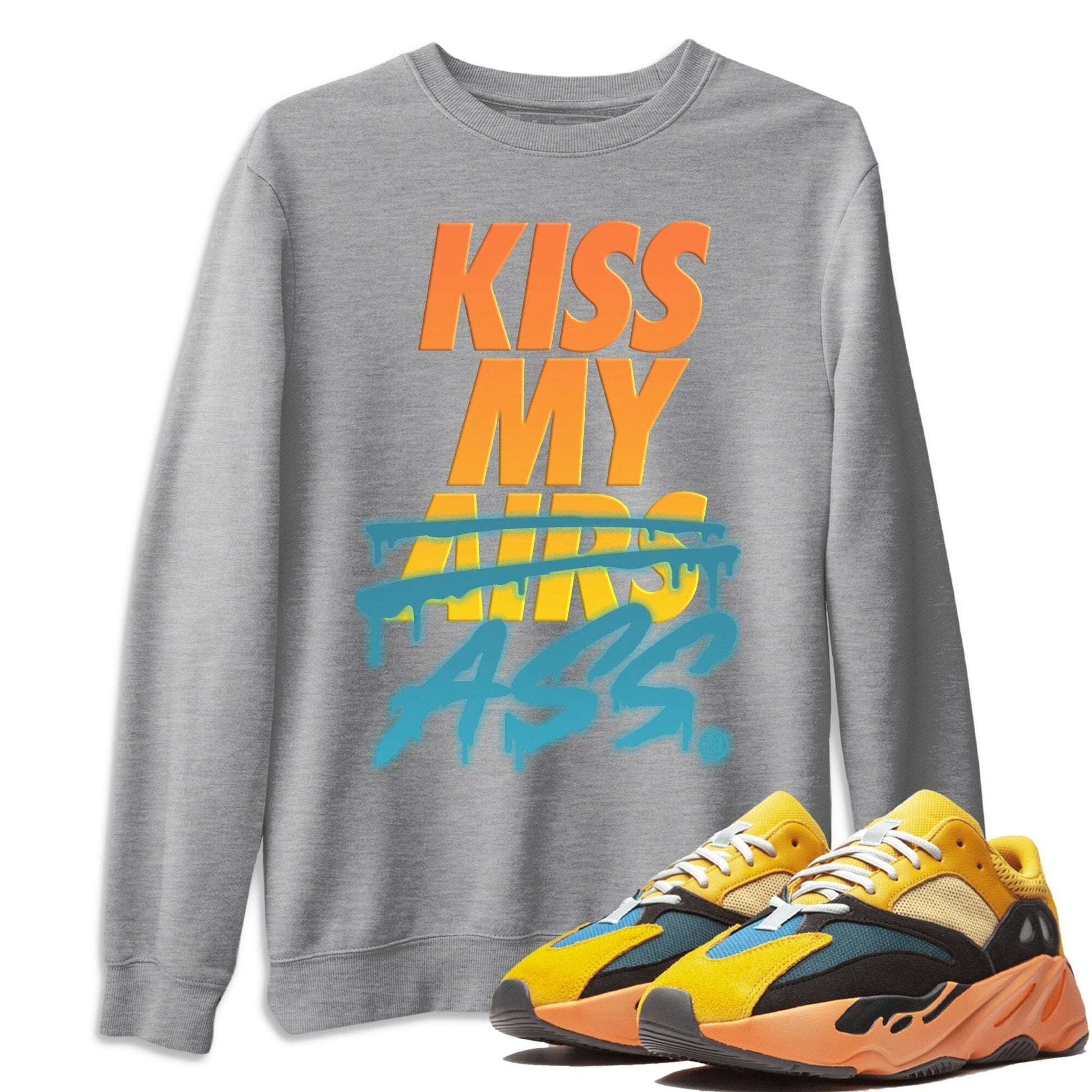 Kiss My Ass Unisex Tops - Yeezy 700 Sun