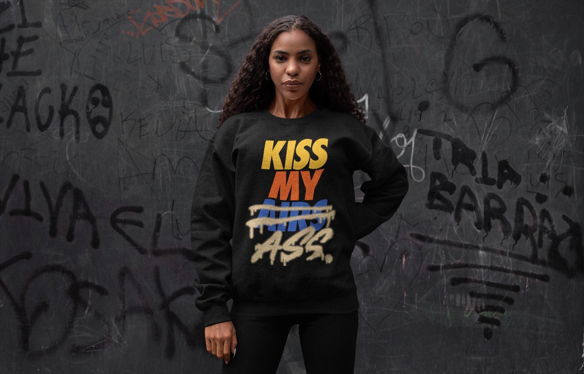 Kiss My Ass Unisex Tops - Yeezy 350 MX Oat