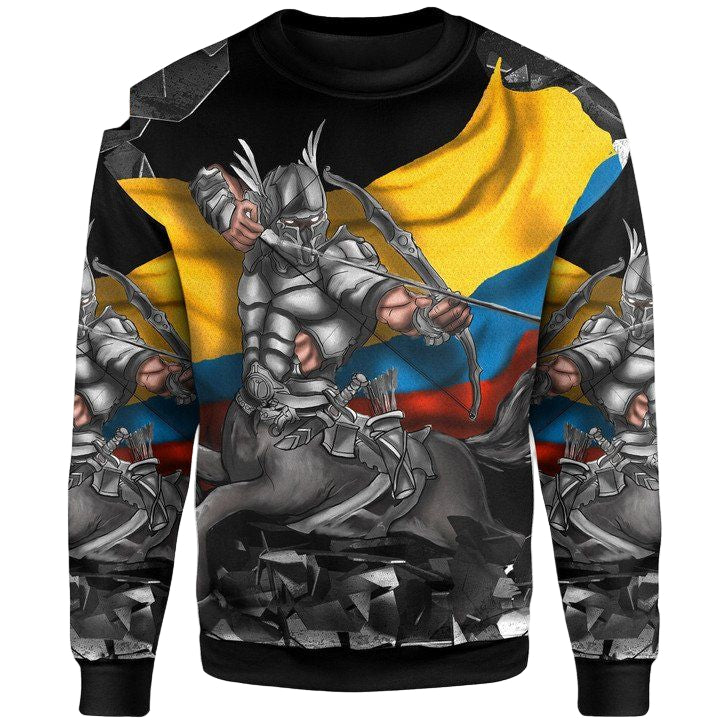 Knight Of Colombia Sweater Knitted Long-Sleeved Sweater A7 ? Usalast
