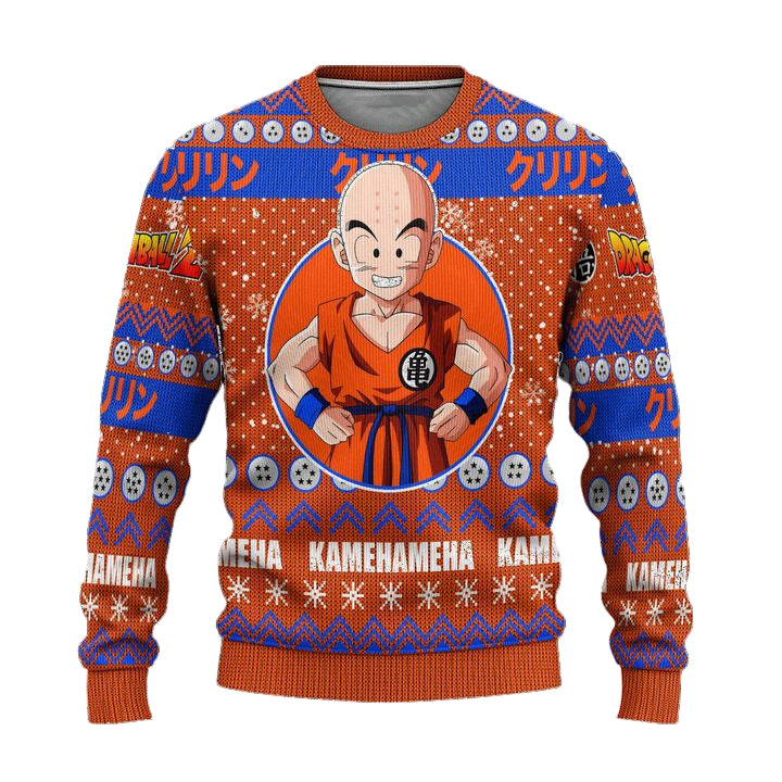 Krillin Anime Ugly Christmas Sweater Dragon Ball Z Xmas Gift ? Usalast
