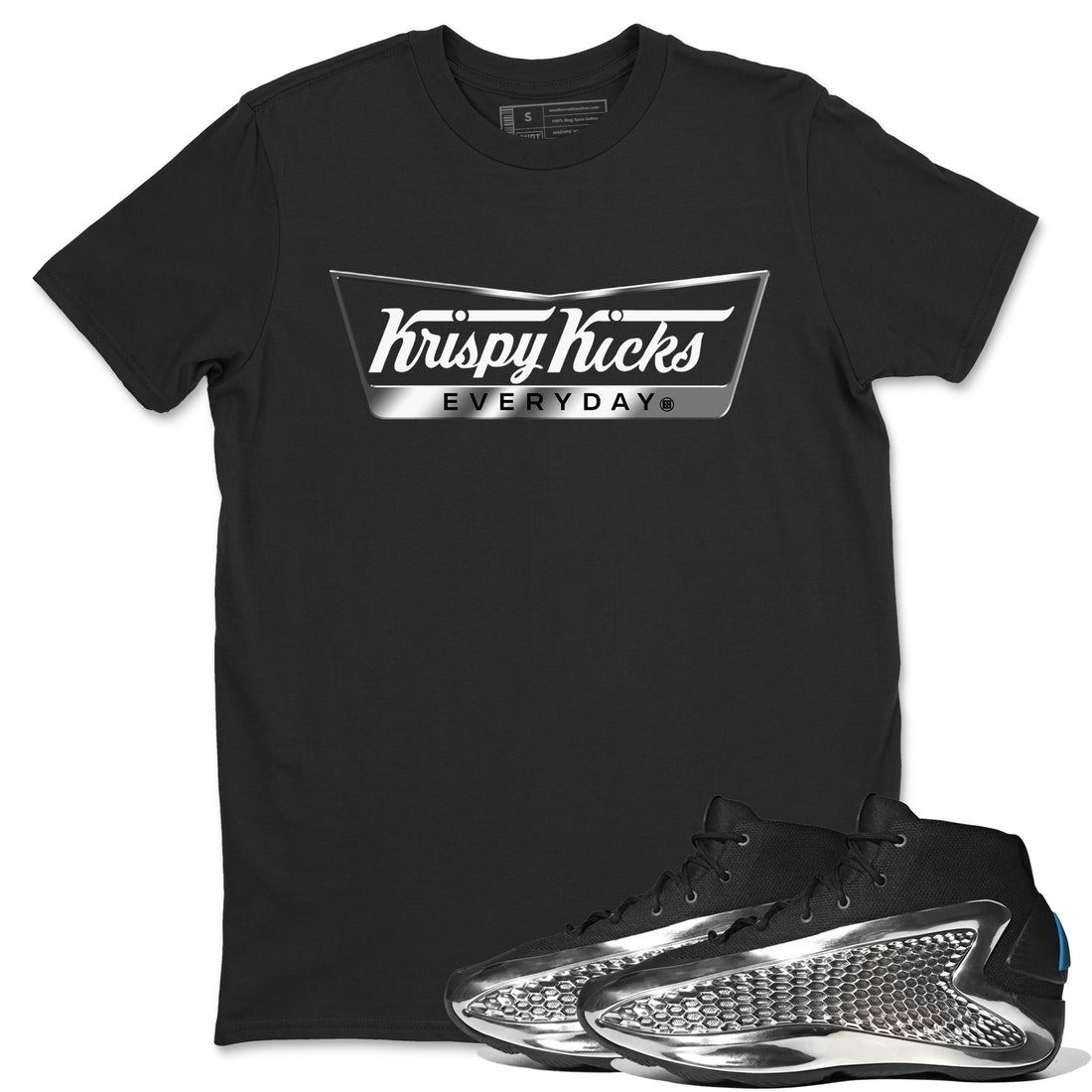 Krispy Kicks Sneaker Tees - AE 1 Silver Metallic