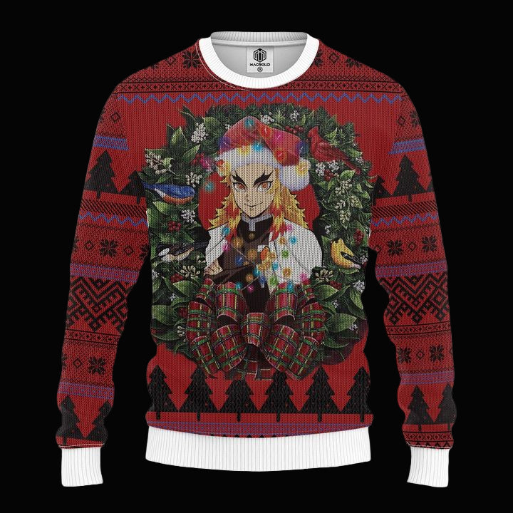 Kyojuro Rengoku Kimetsu No Yaiba Mc Ugly Christmas Sweater Thanksgiving Gift ? Usalast