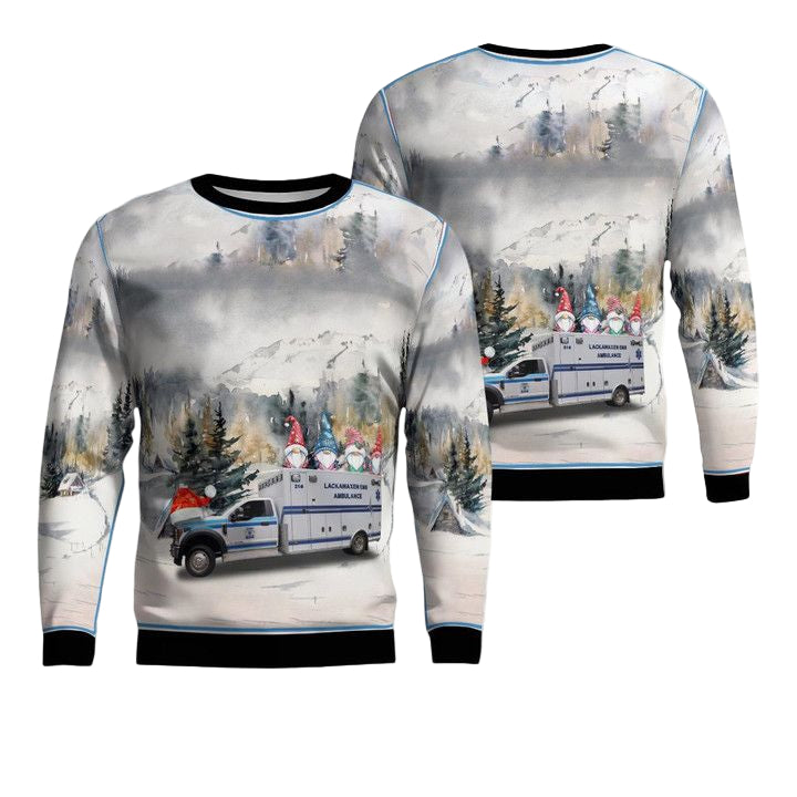 Lackawaxen EMS Lackawaxen Pennsylvania Christmas AOP Sweater ? Usalast