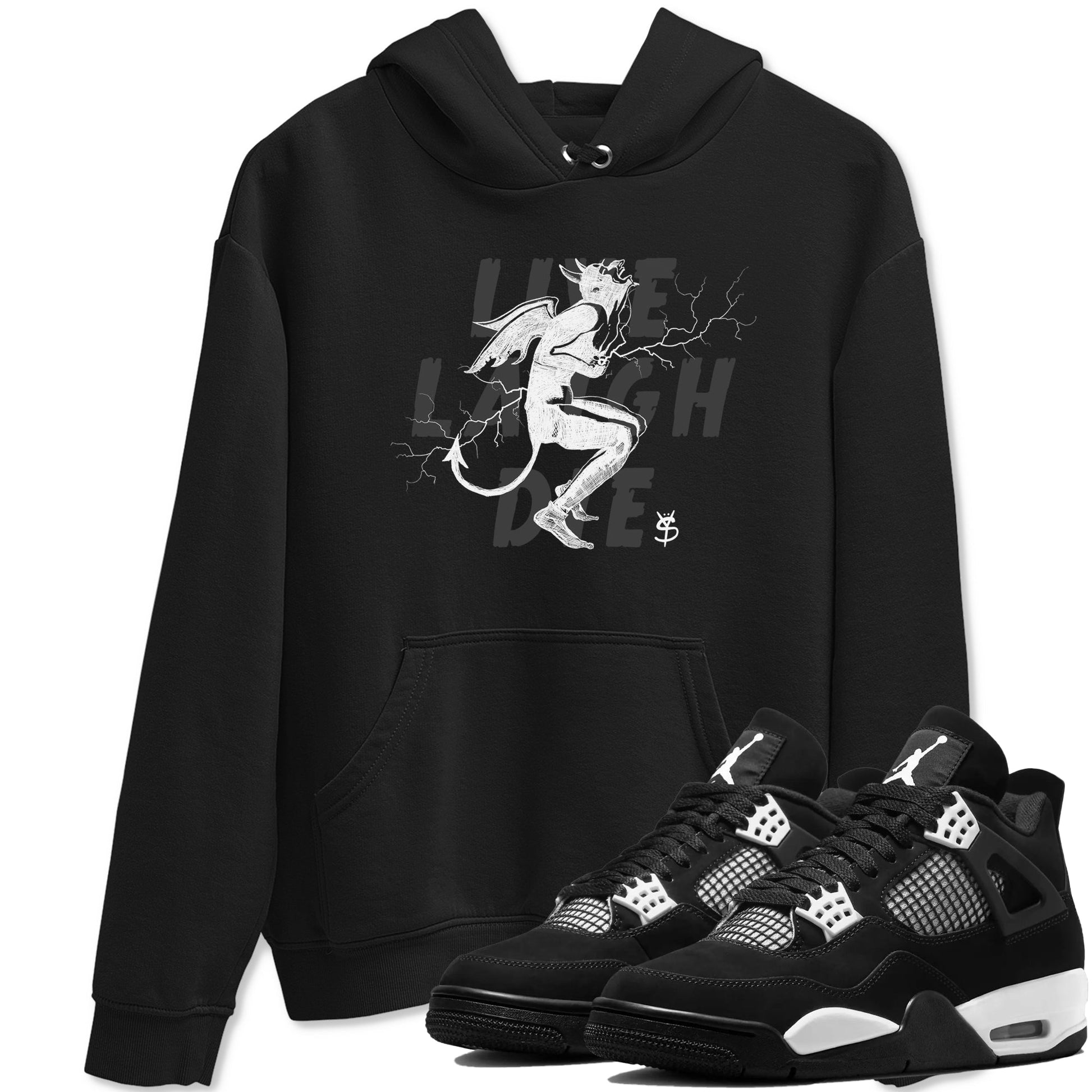 Laughing Devil Sneaker Tees - Air Jordan 4 White Thunder