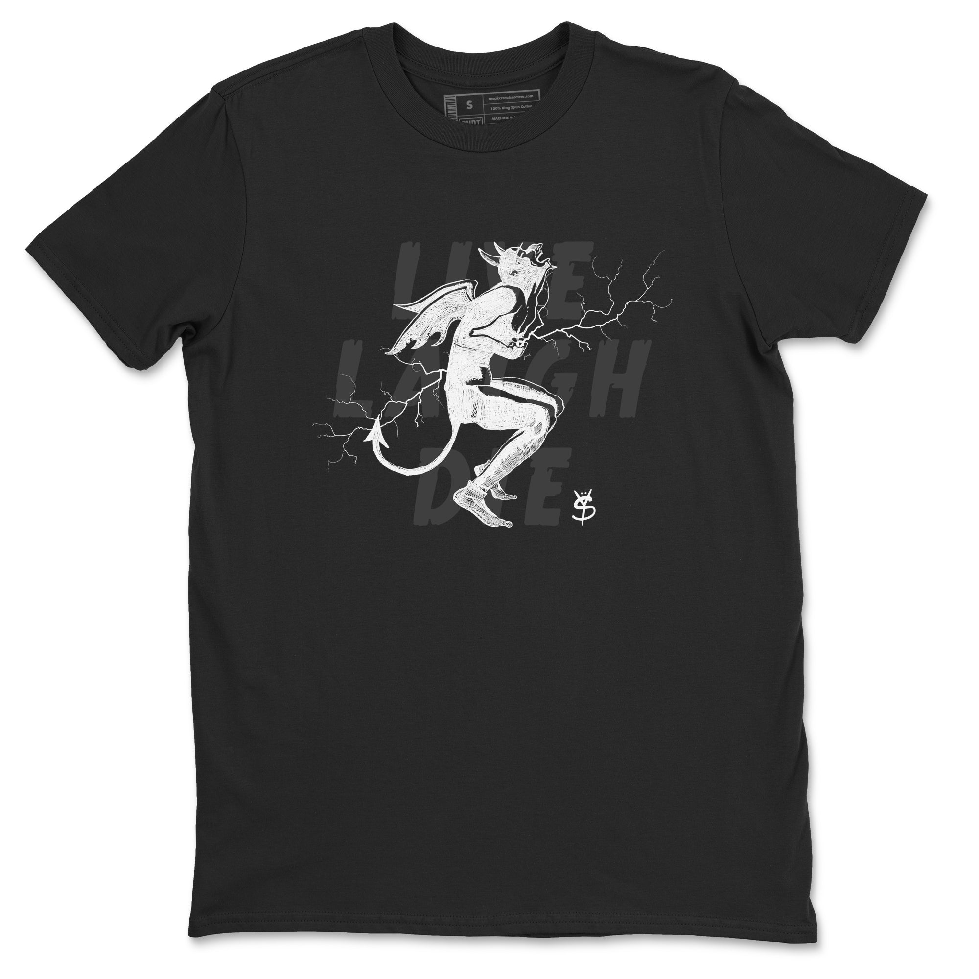 Laughing Devil Sneaker Tees - Air Jordan 4 White Thunder
