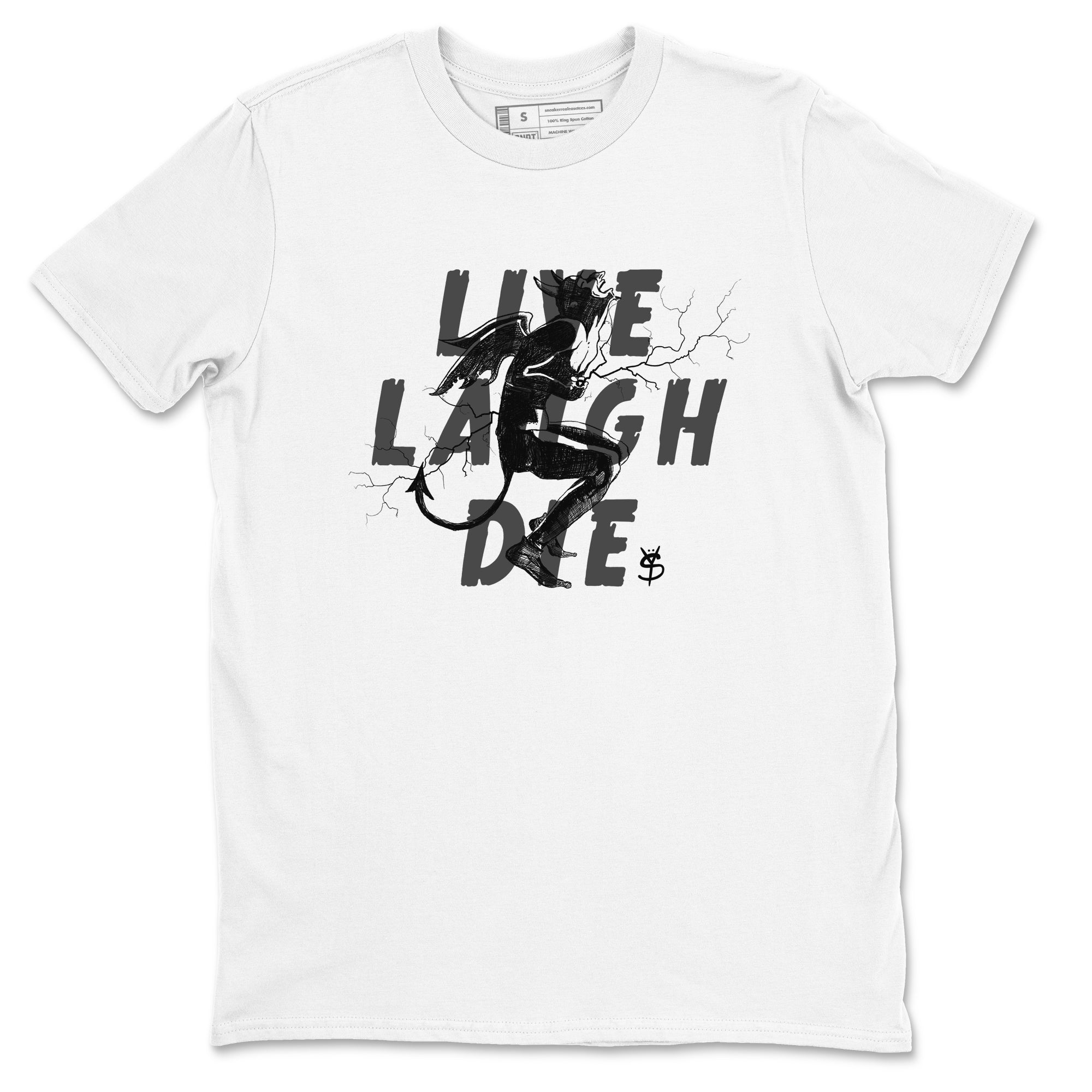 Laughing Devil Sneaker Tees - Air Jordan 4 White Thunder
