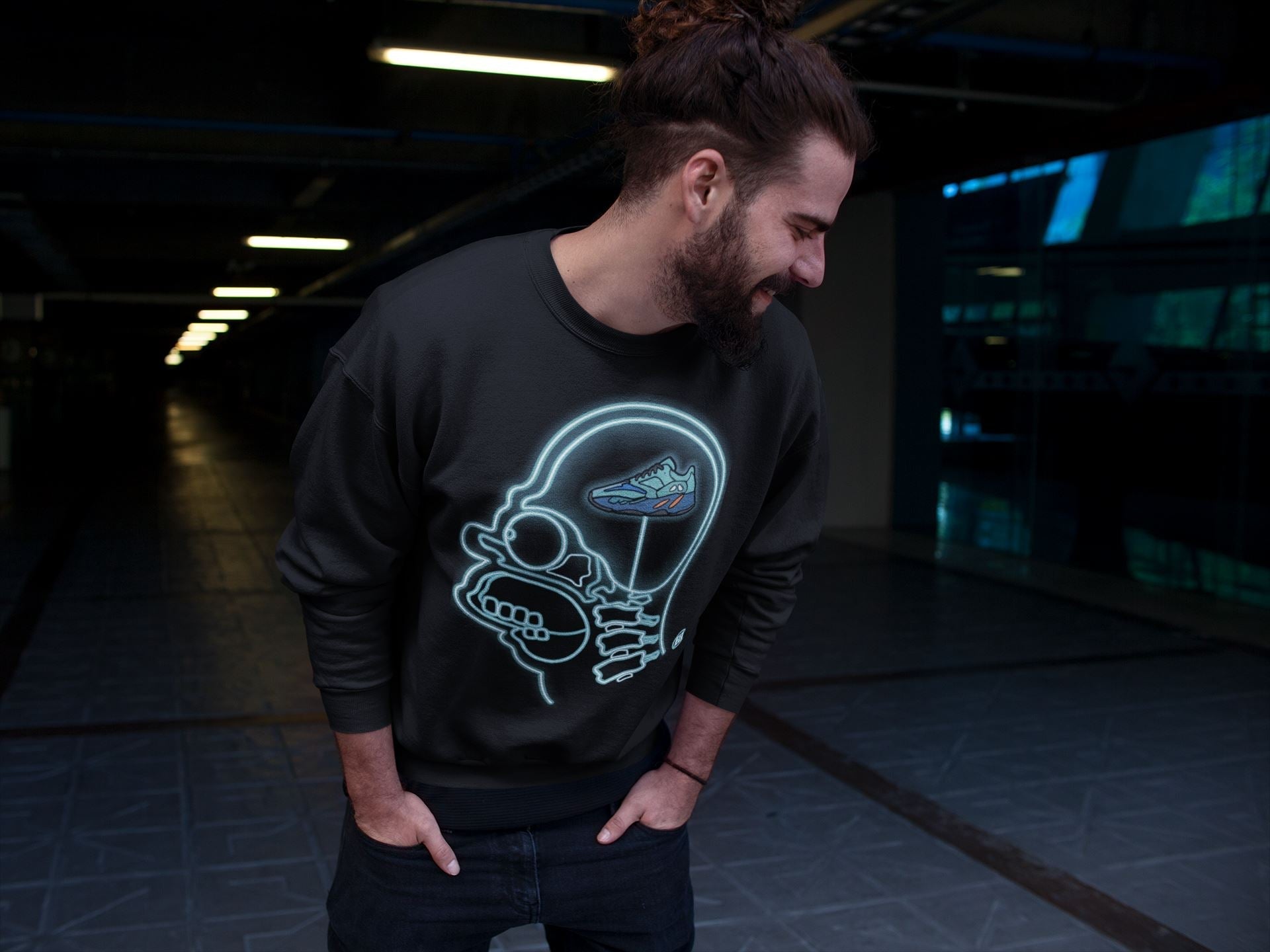 Sneakerhead XRay Unisex Tops - Yeezy 700 Faded Azure