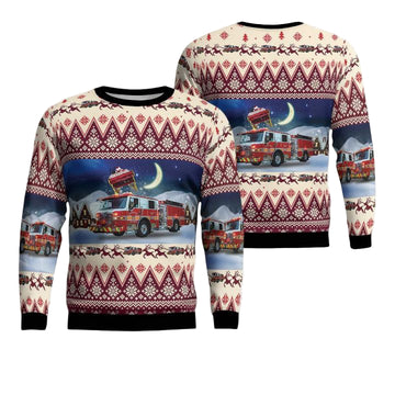 Leesburg Virginia Loudoun County Fire and Rescue Christmas Sweater 3D ? Usalast