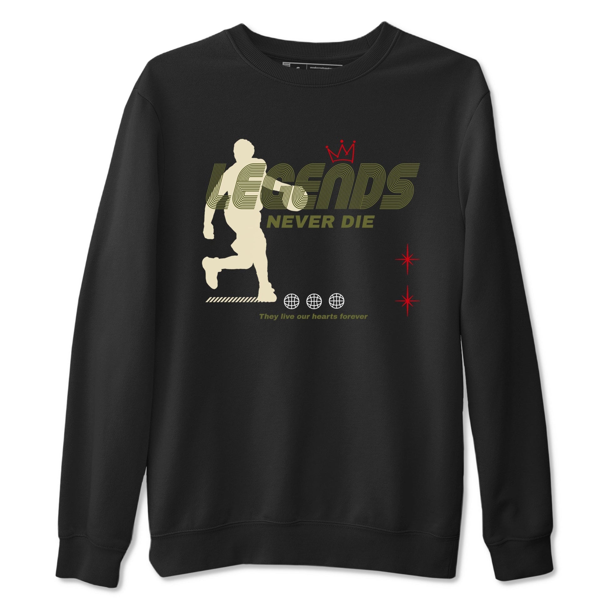 Legends Never Die Sneaker Tees - Air Jordan 1 Travis Scott Medium Olive