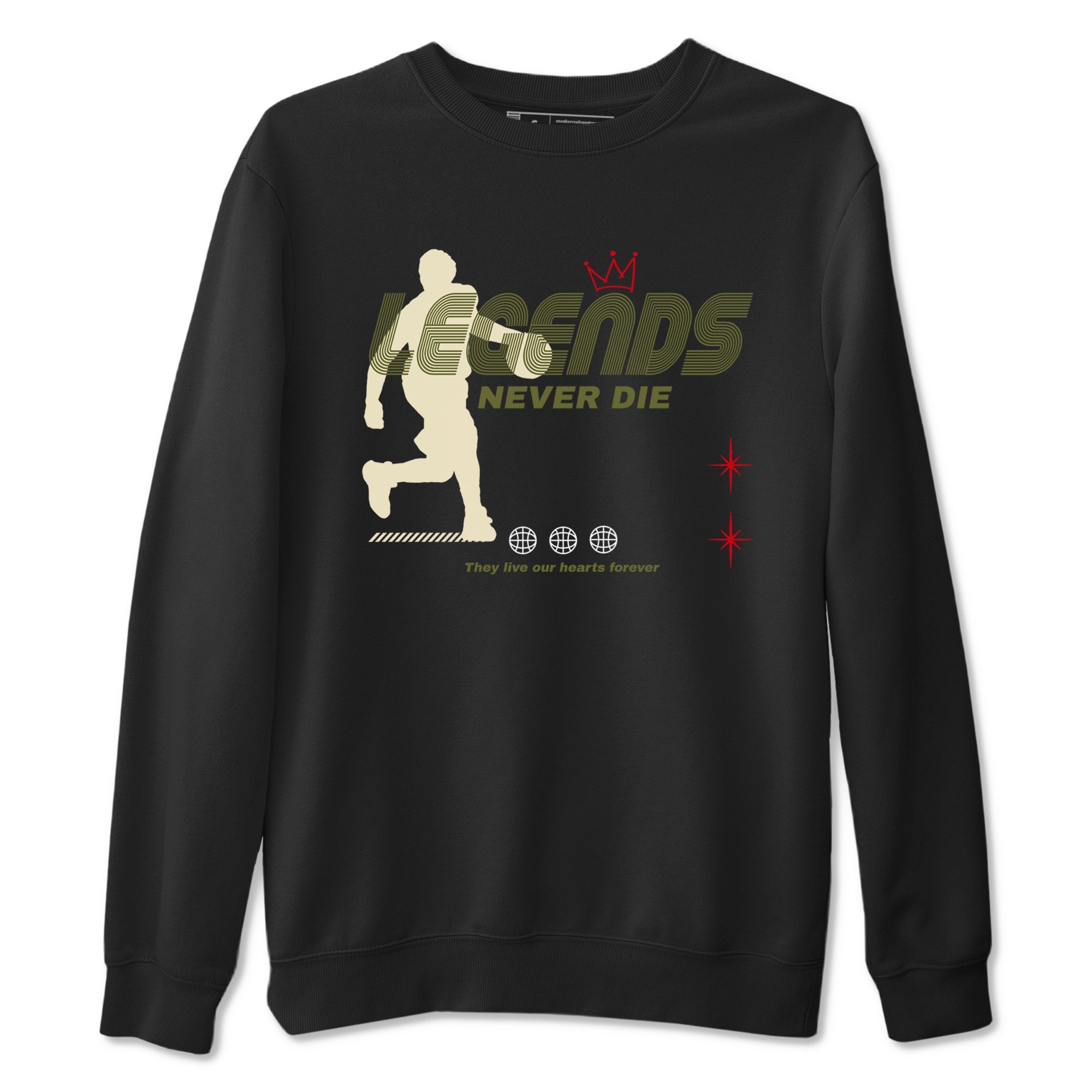 Legends Never Die Sneaker Tees - Air Jordan 1 Travis Scott Medium Olive