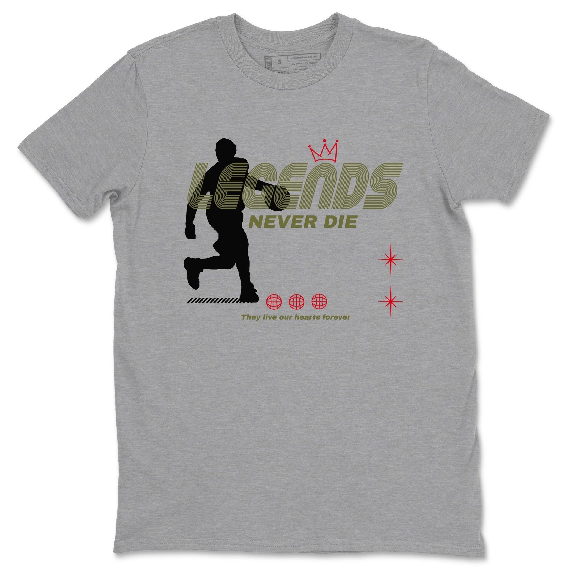 Legends Never Die Sneaker Tees - Air Jordan 1 Travis Scott Medium Olive