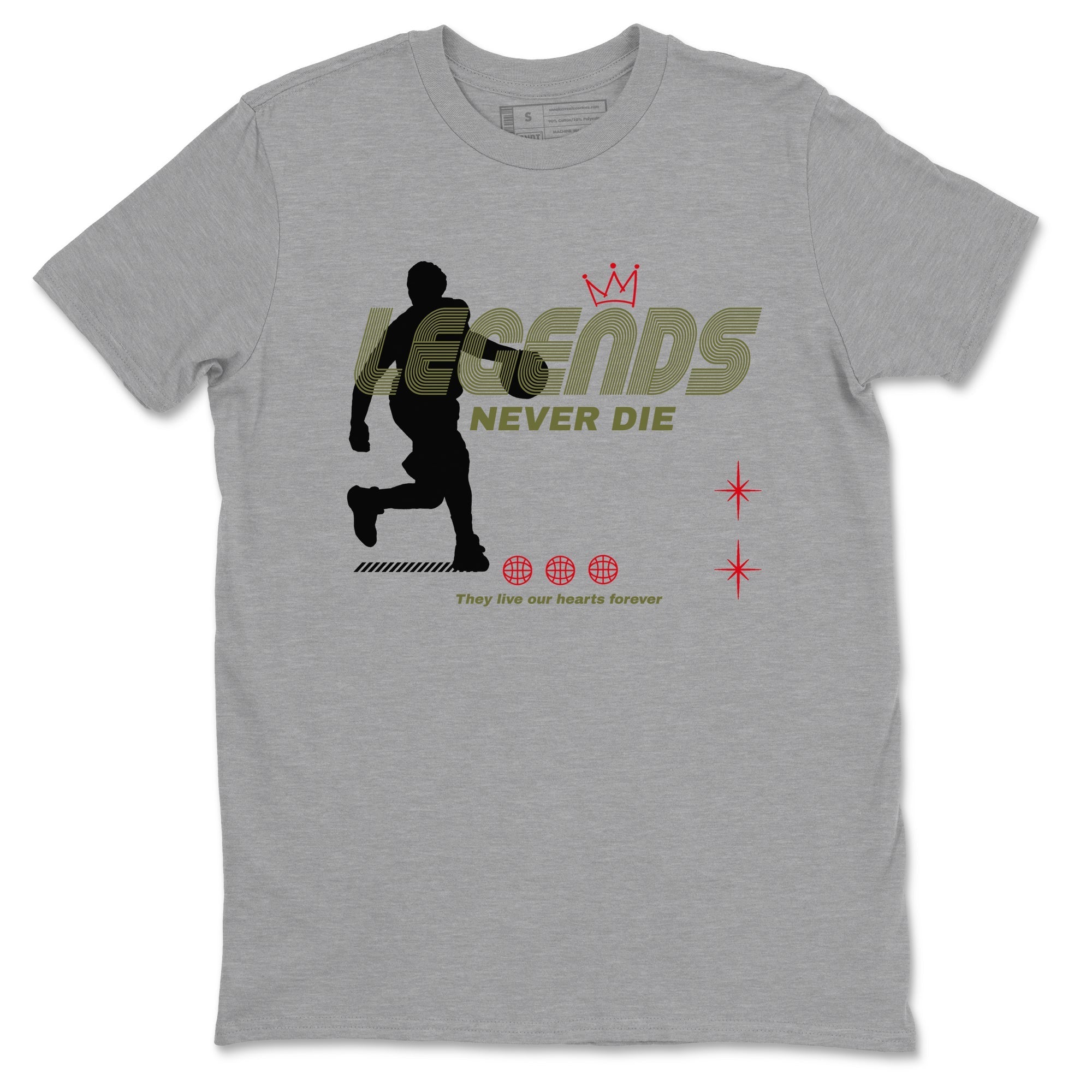 Legends Never Die Sneaker Tees - Air Jordan 1 Travis Scott Medium Olive