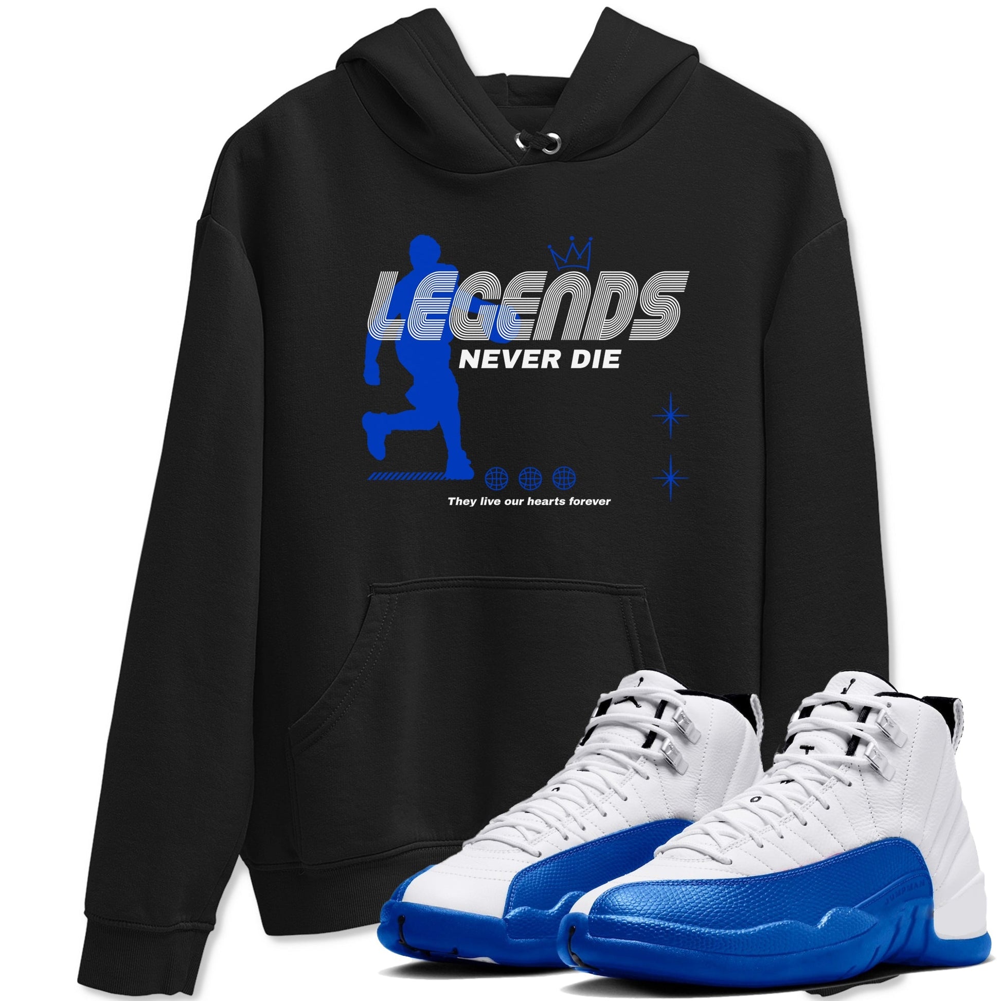 Legends Never Die Sneaker Tees - Air Jordan 12 Blueberry
