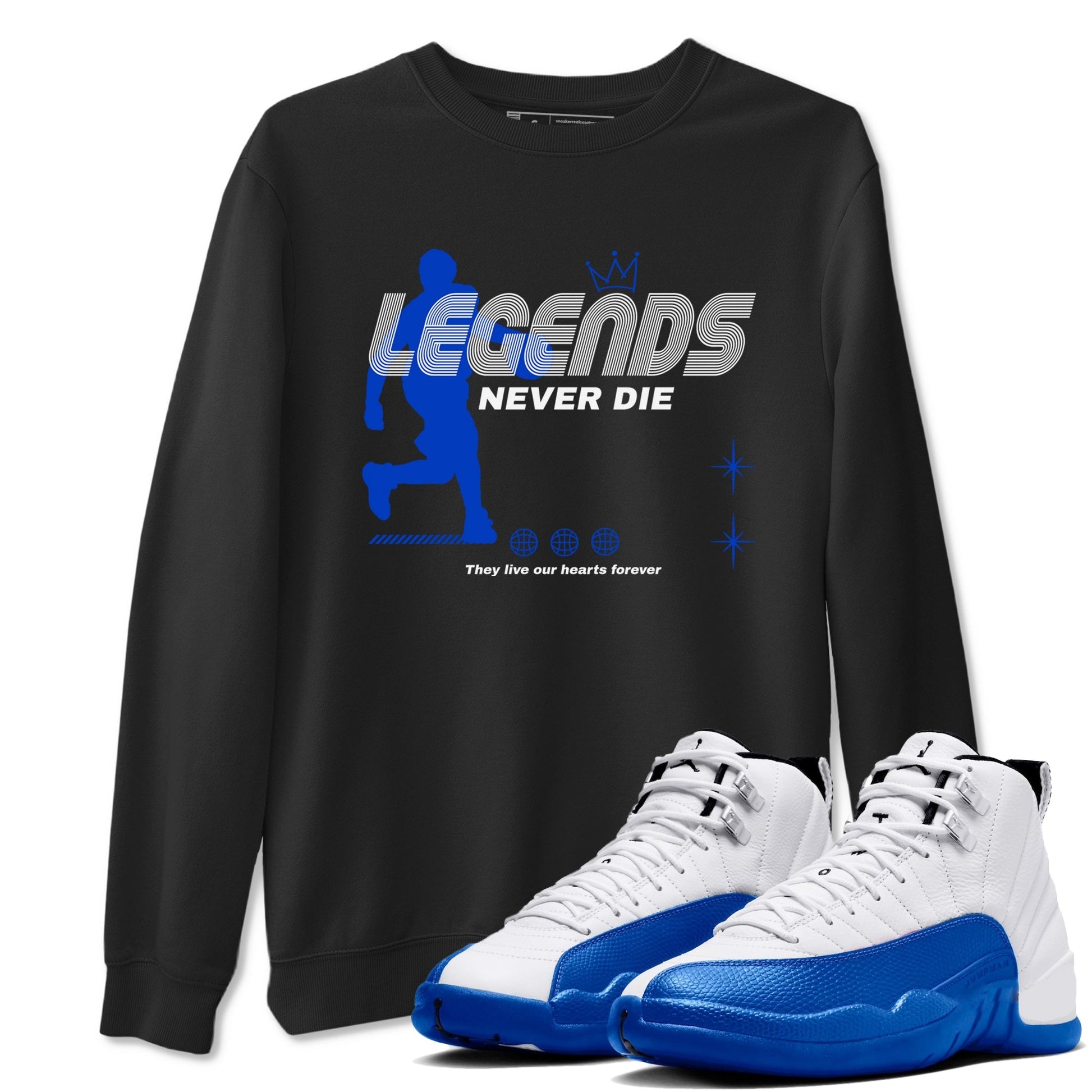 Legends Never Die Sneaker Tees - Air Jordan 12 Blueberry