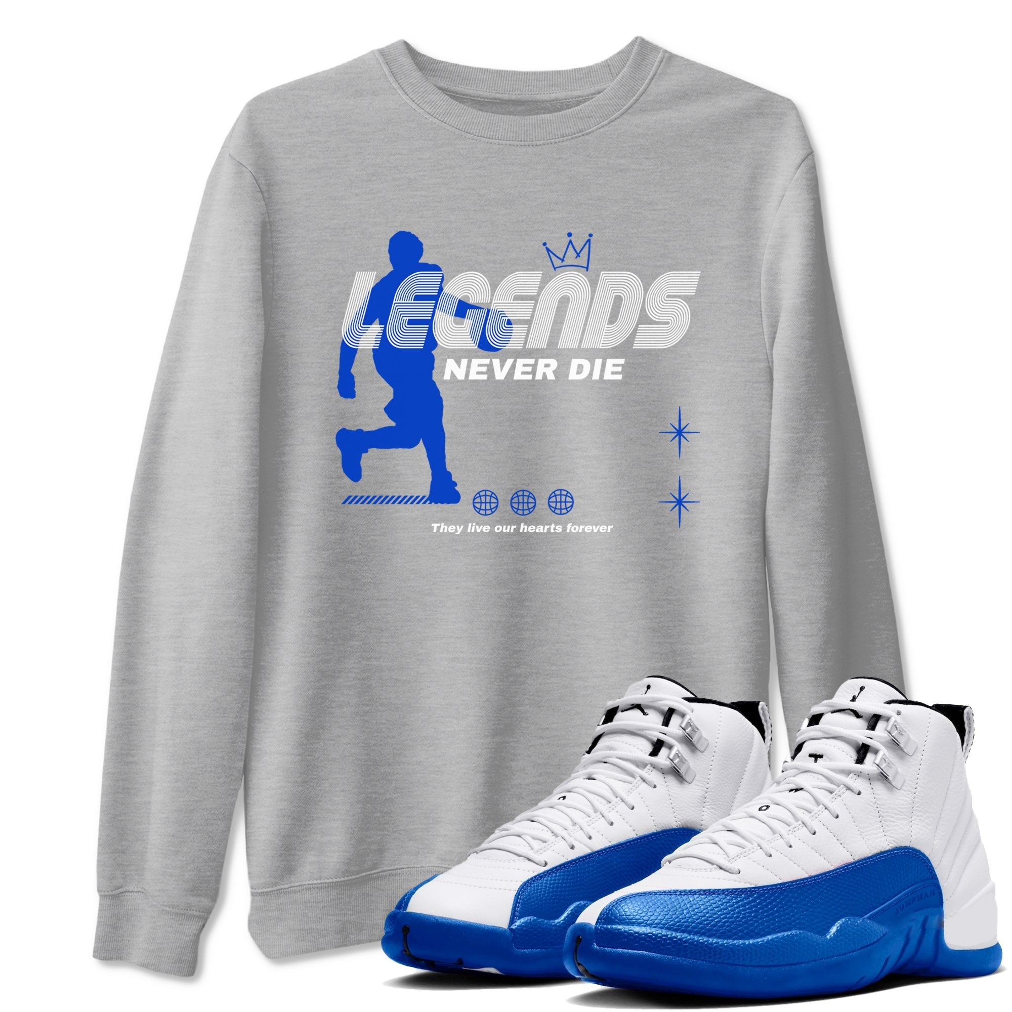 Legends Never Die Sneaker Tees - Air Jordan 12 Blueberry