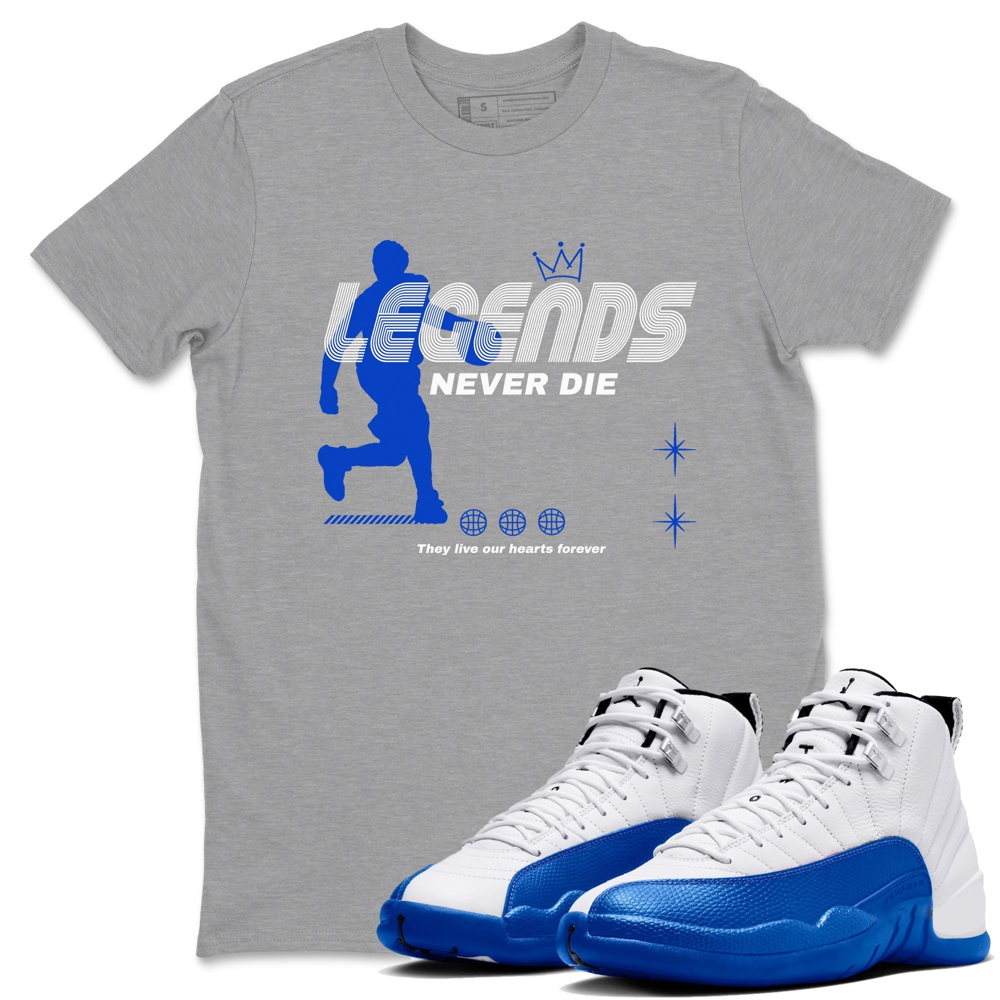 Legends Never Die Sneaker Tees - Air Jordan 12 Blueberry