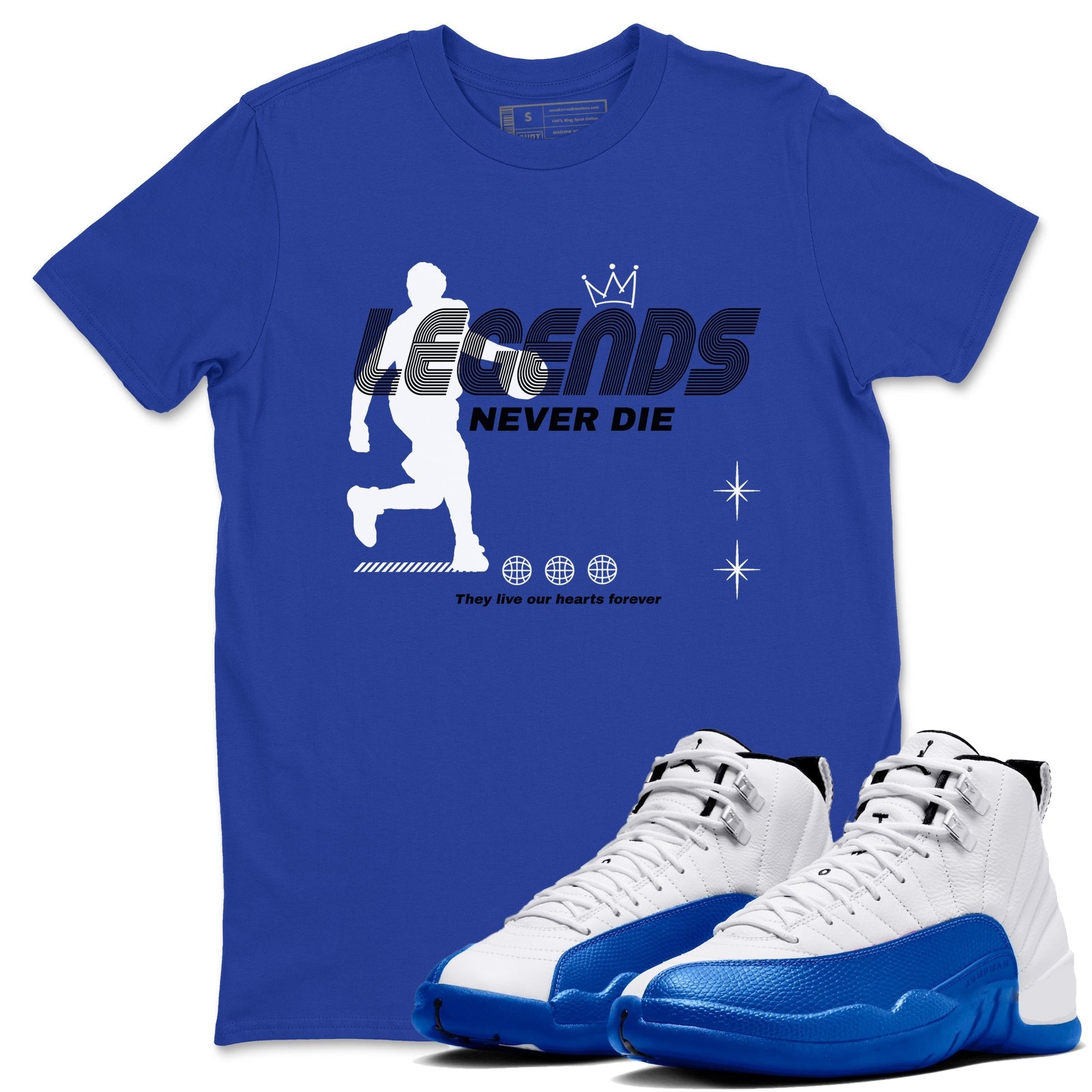 Legends Never Die Sneaker Tees - Air Jordan 12 Blueberry