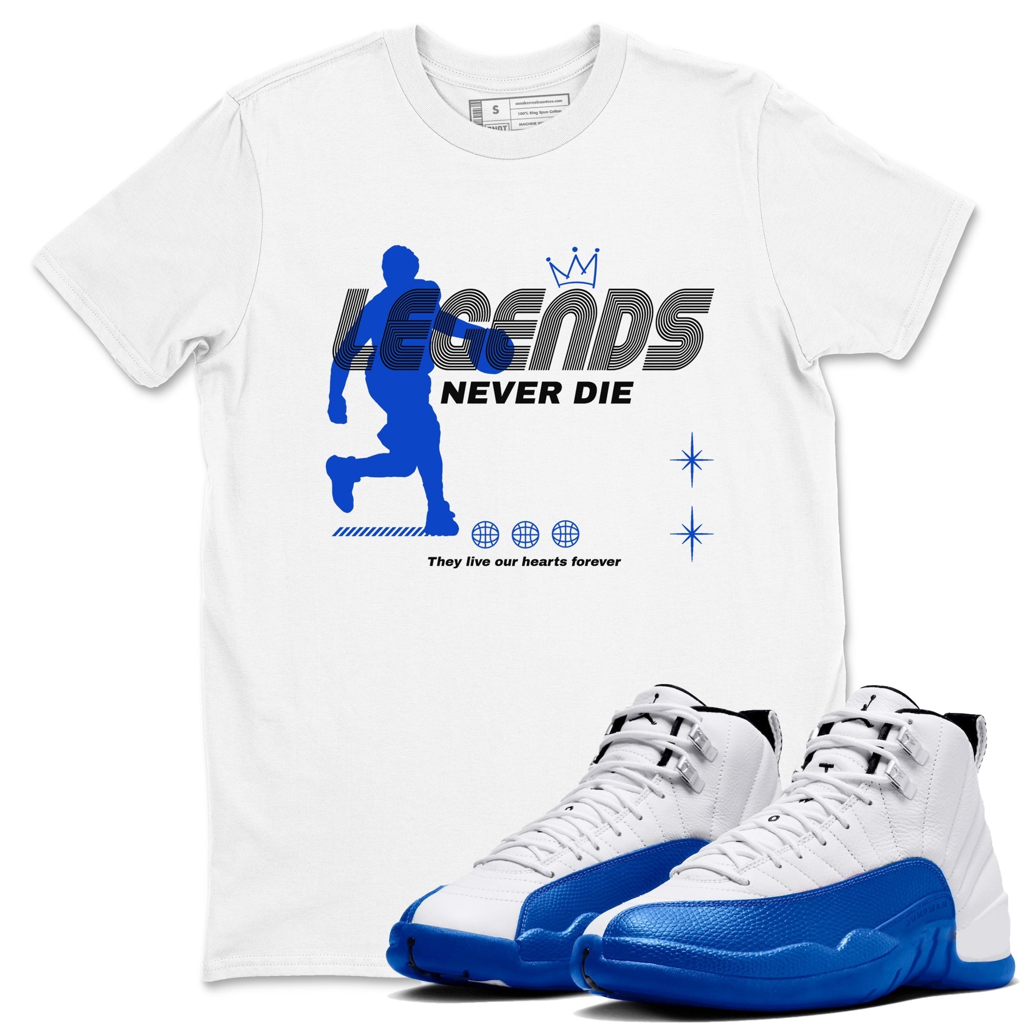 Legends Never Die Sneaker Tees - Air Jordan 12 Blueberry