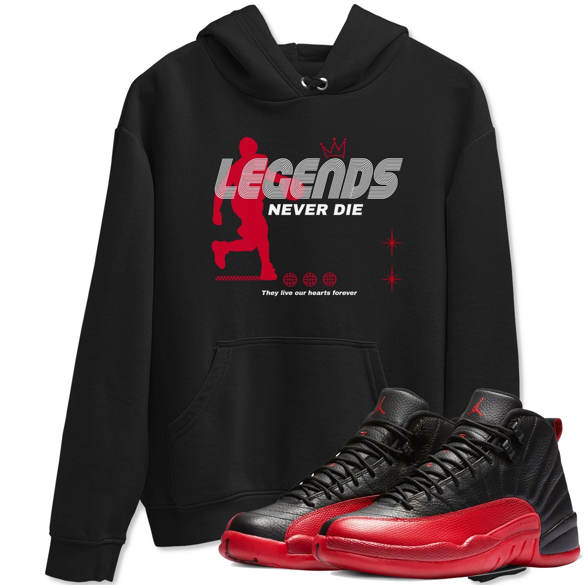 Legends Never Die Sneaker Tees - Air Jordan 12 Flu Game