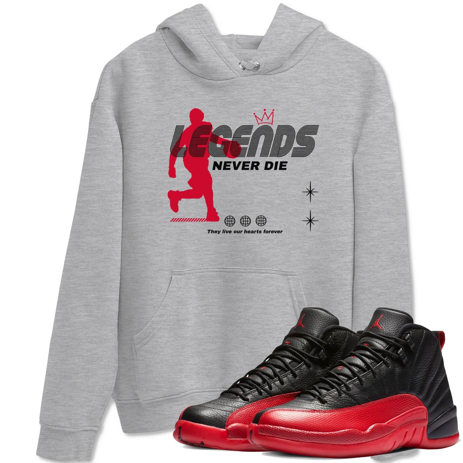 Legends Never Die Sneaker Tees - Air Jordan 12 Flu Game