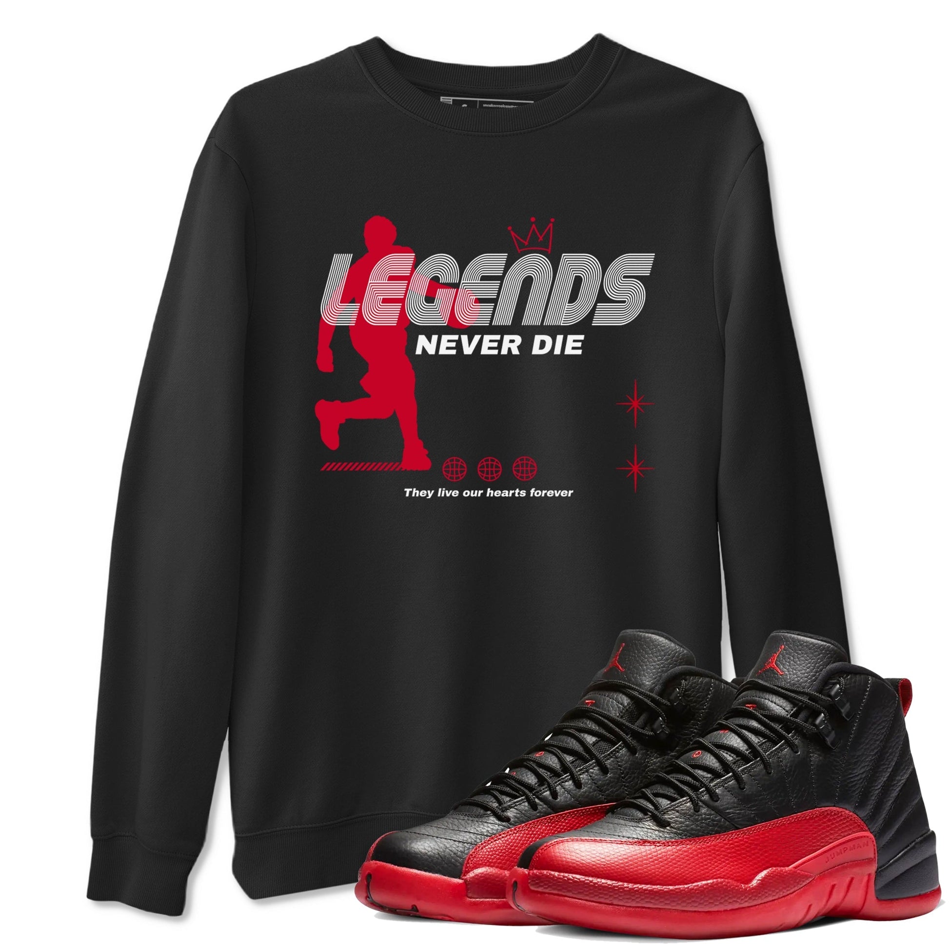 Legends Never Die Sneaker Tees - Air Jordan 12 Flu Game