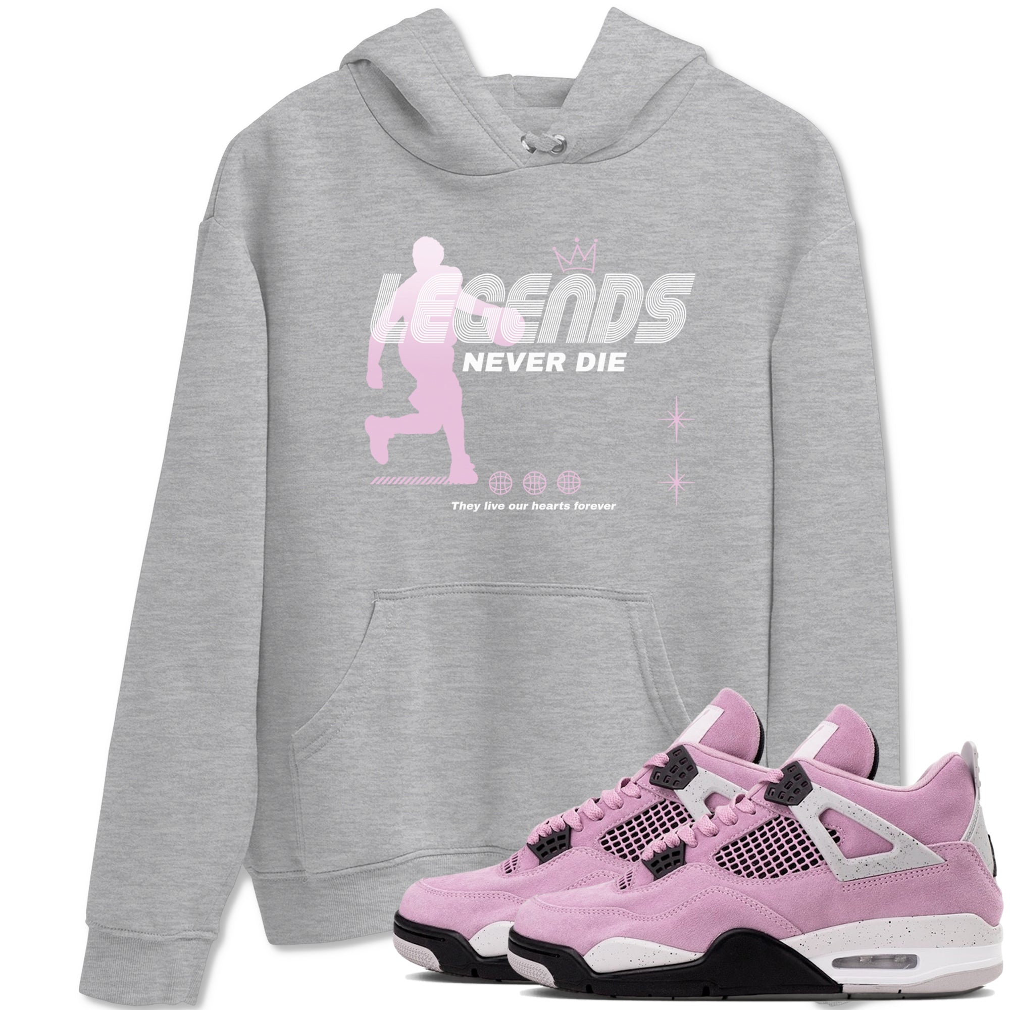 Legends Never Die Sneaker Tees - Air Jordan 4 Orchid