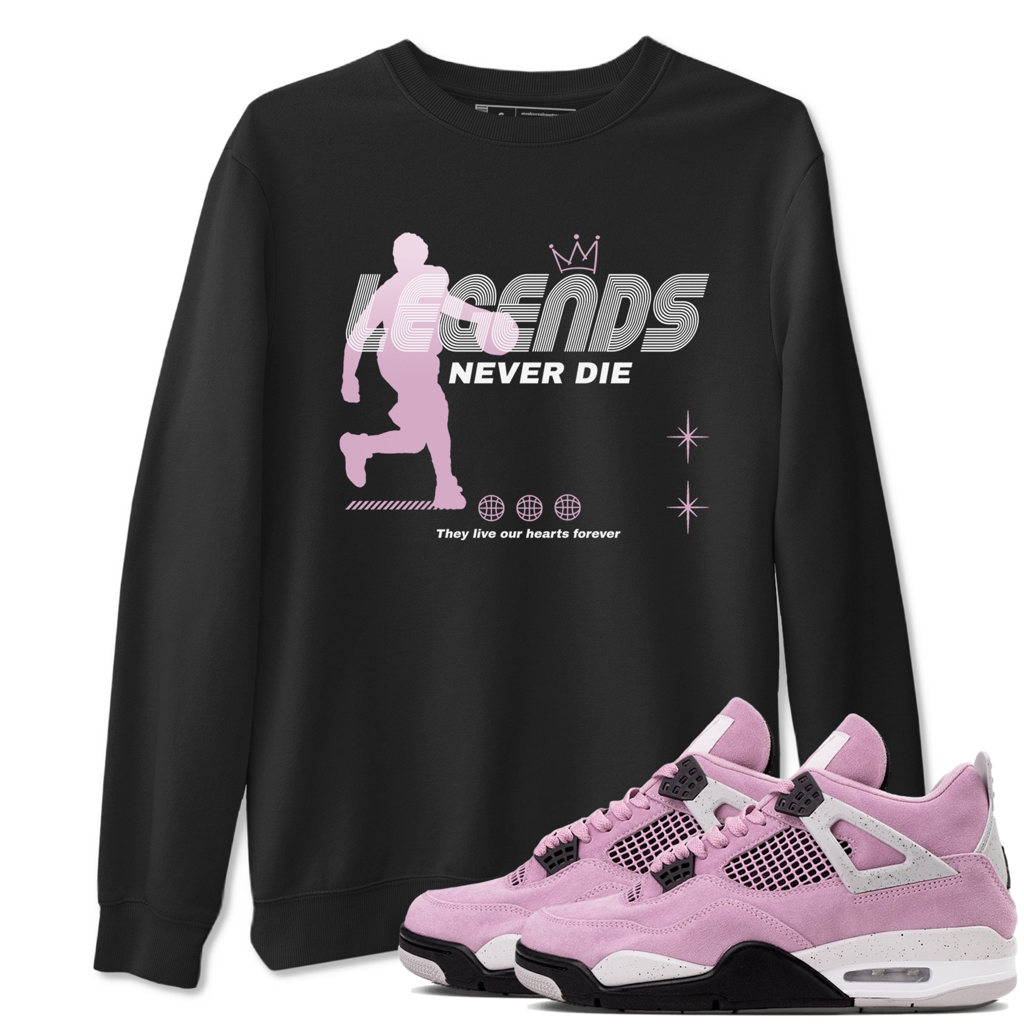 Legends Never Die Sneaker Tees - Air Jordan 4 Orchid