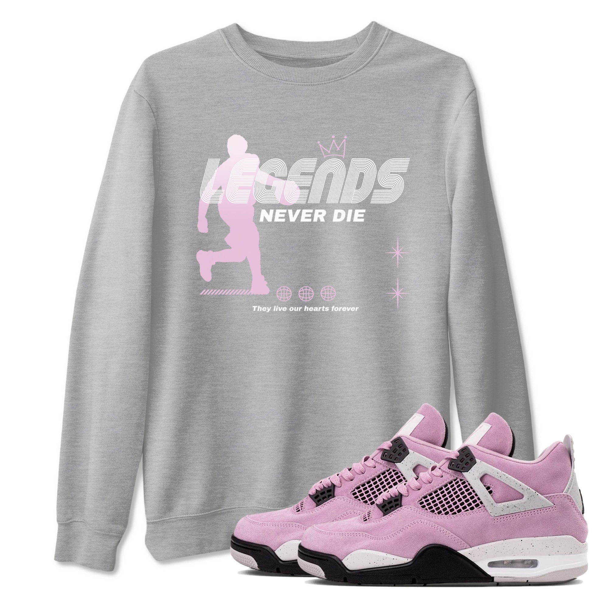 Legends Never Die Sneaker Tees - Air Jordan 4 Orchid