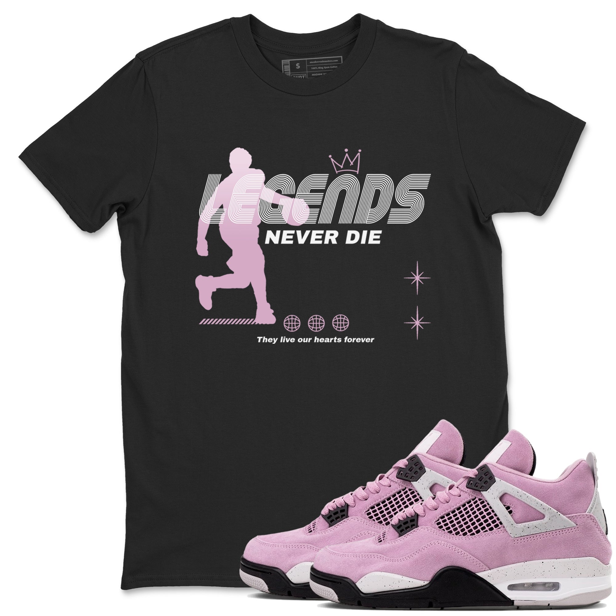 Legends Never Die Sneaker Tees - Air Jordan 4 Orchid