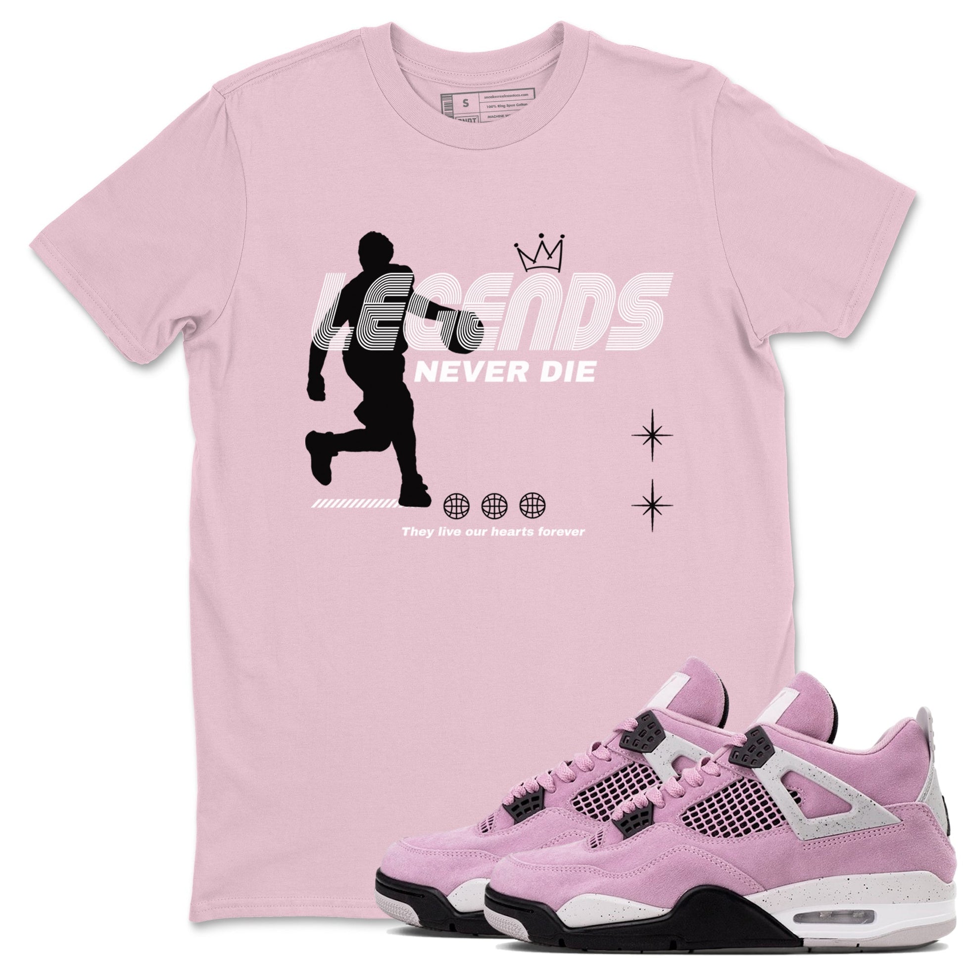 Legends Never Die Sneaker Tees - Air Jordan 4 Orchid