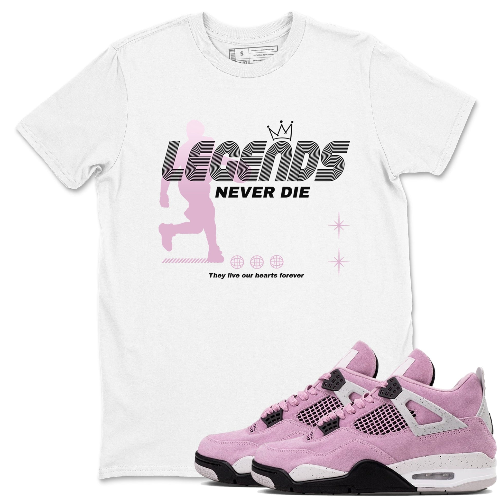 Legends Never Die Sneaker Tees - Air Jordan 4 Orchid