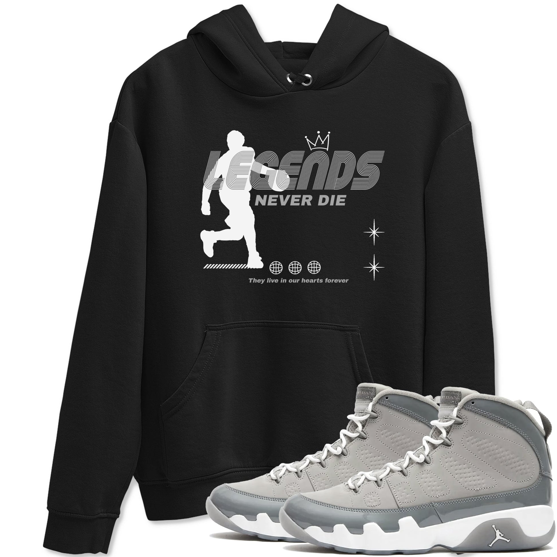 Legends Never Die Sneaker Tees - Air Jordan 9 Cool Grey