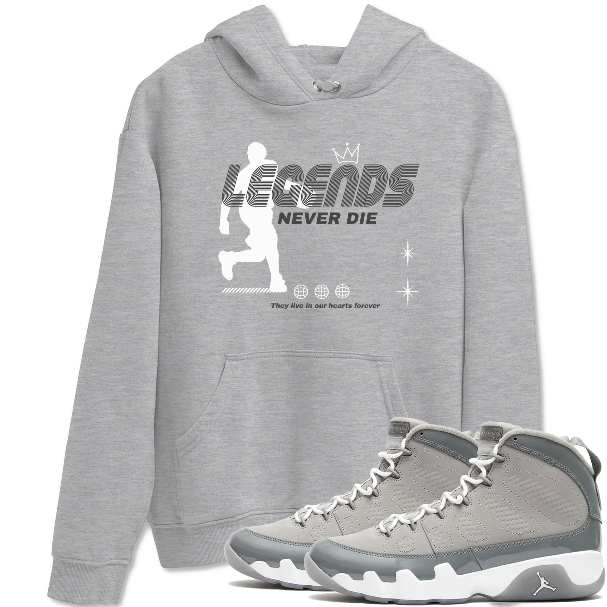 Legends Never Die Sneaker Tees - Air Jordan 9 Cool Grey