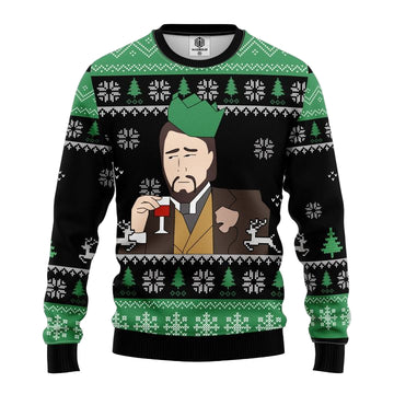 Leonardo Dicaprio Drinking Meme Ugly Christmas Sweater Amazing Gift Idea Thanksgiving Gift ? Usalast
