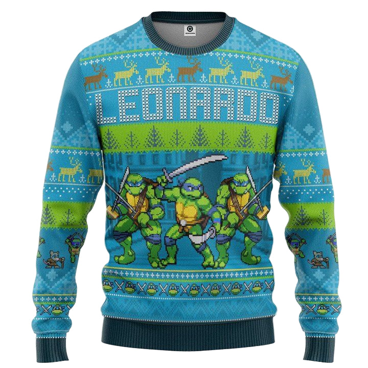 Leonardo Teenage Mutant Ninja Turtles Christmas Sweater ? Usalast