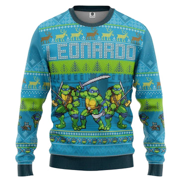 Leonardo Teenage Mutant Ninja Turtles Christmas Sweater ? Usalast