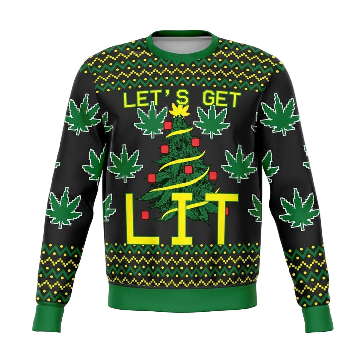 Lets Get Lit Funny Meme 2022 Design 3d Ugly Christmas Sweater ? Usalast