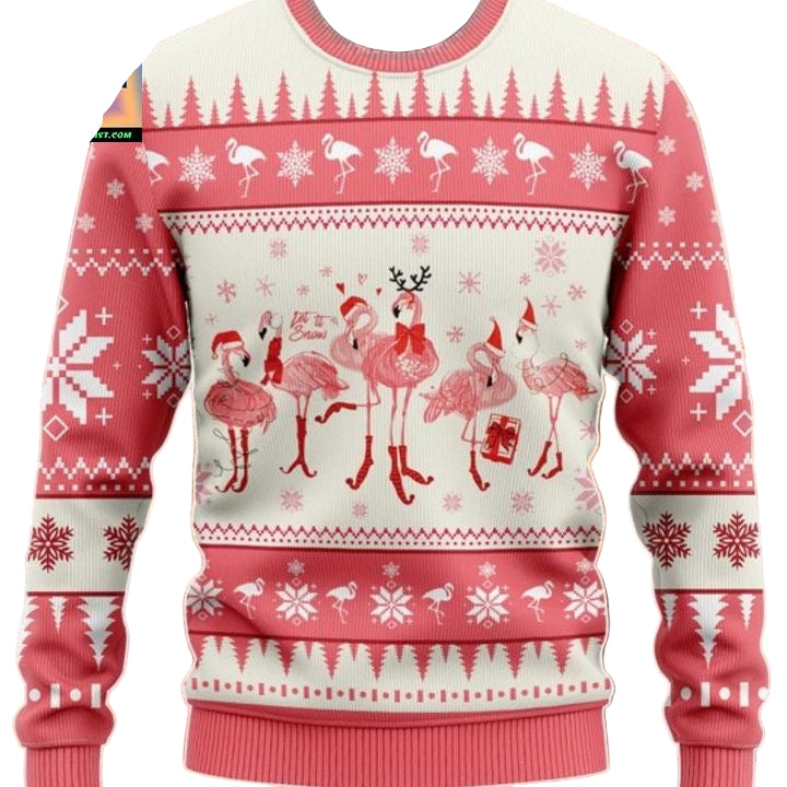 Lets Snow Flamingo Chritsmas Sweater Hoodie ? Usalast