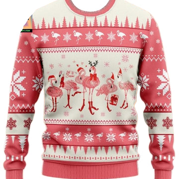 Lets Snow Flamingo Chritsmas Sweater Hoodie ? Usalast