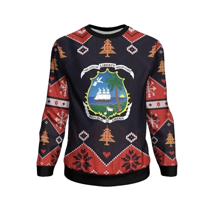 Liberia Christmas Sweater ? Santa Claus Ho Ho Ho ? Bn1810 ? Usalast