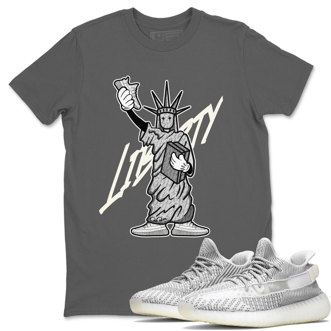 Statue Of Liberty Sneaker Tee - Yeezy 350 Static