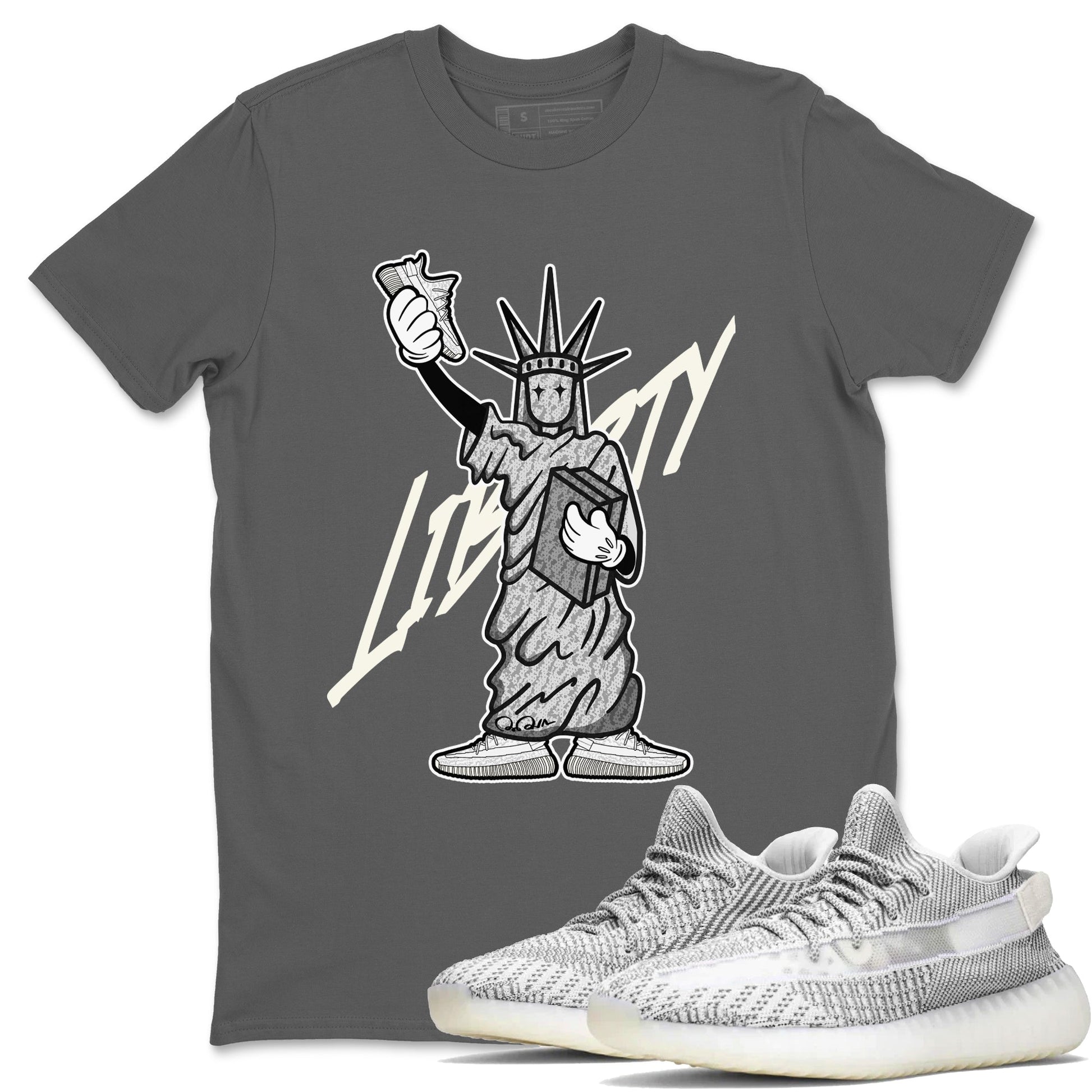 Statue Of Liberty Sneaker Tee - Yeezy 350 Static
