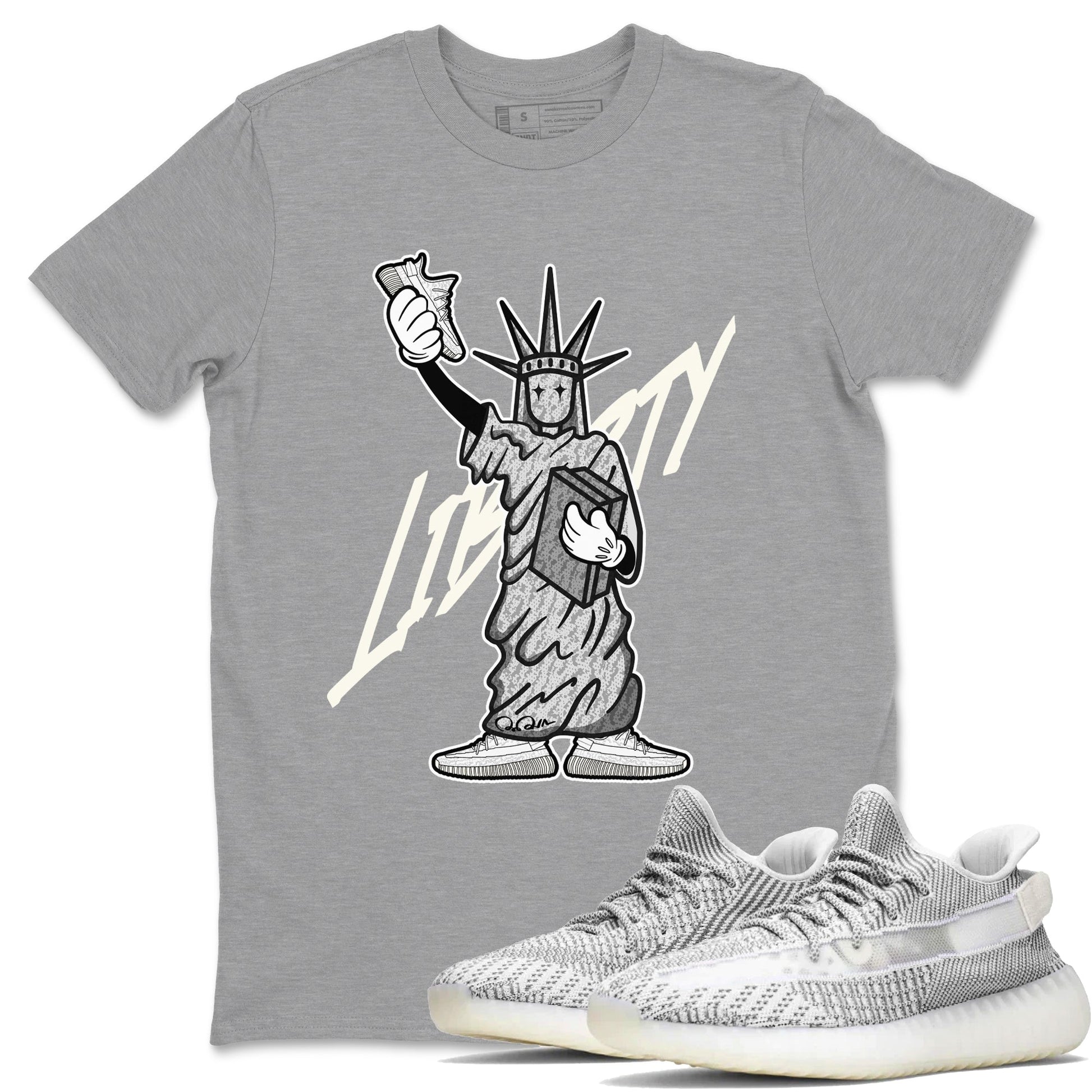 Statue Of Liberty Sneaker Tee - Yeezy 350 Static