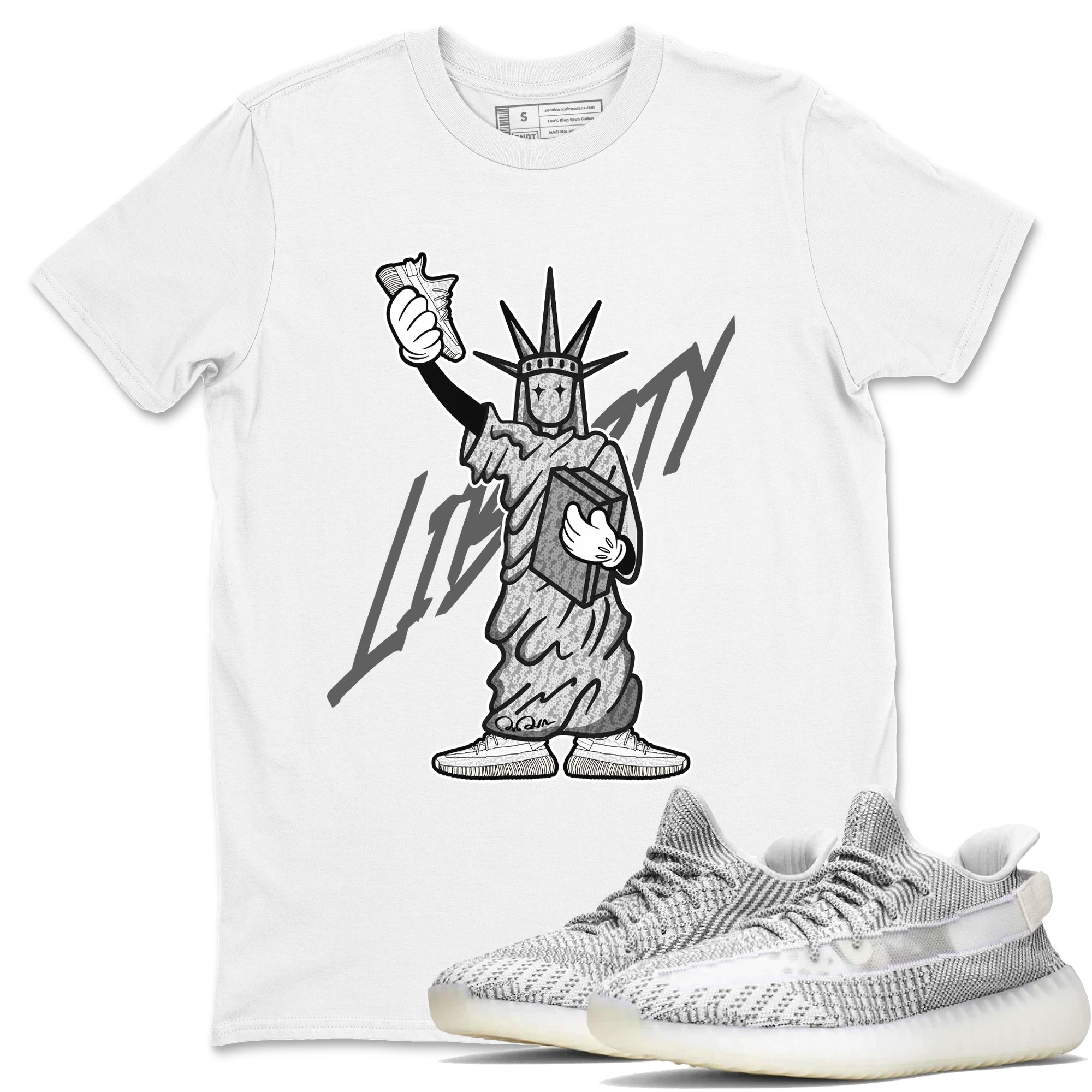 Statue Of Liberty Sneaker Tee - Yeezy 350 Static