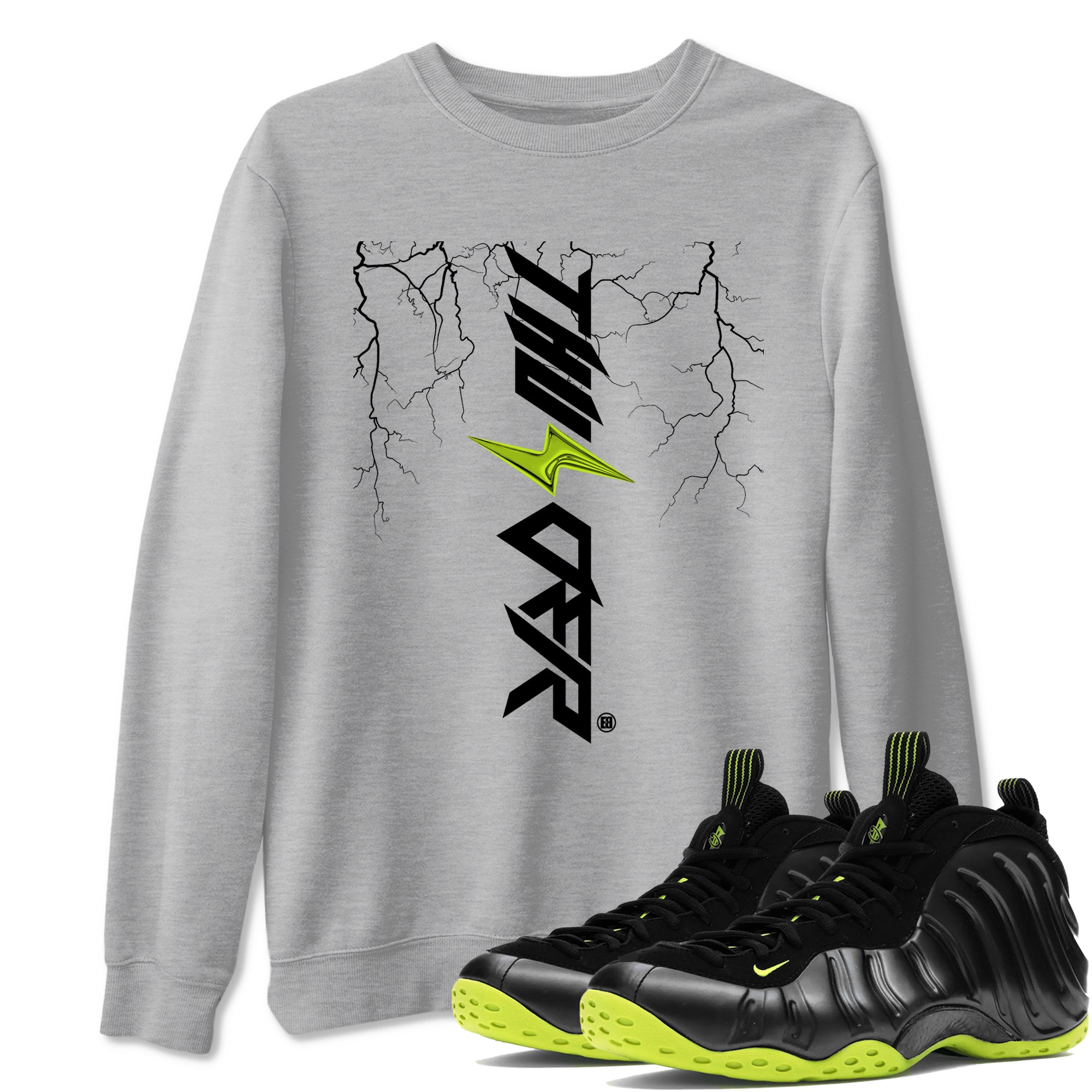 Lightning Thunder Sneaker Tees - Air Foamposite One Black Volt