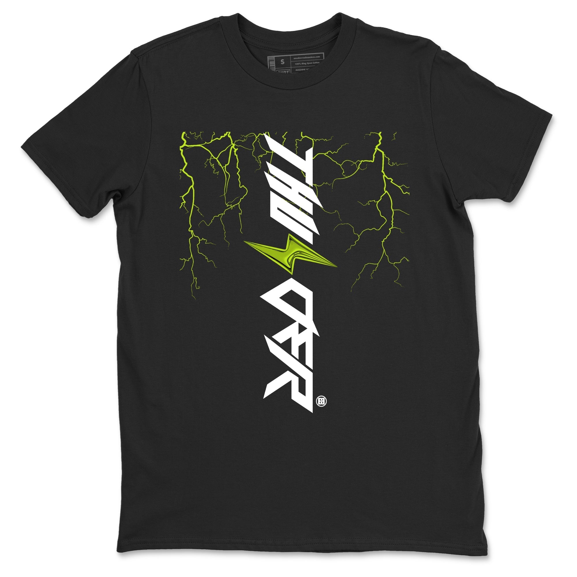 Lightning Thunder Sneaker Tees - Air Foamposite One Black Volt