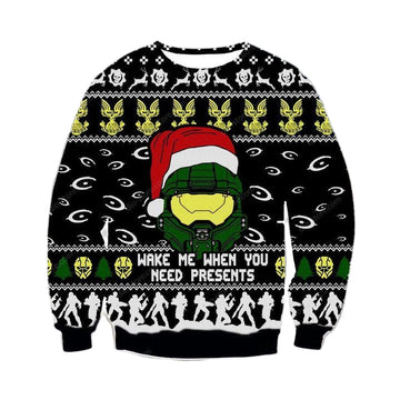 Limited Halo Wake Me When You Need Presents Sweater ? Usalast