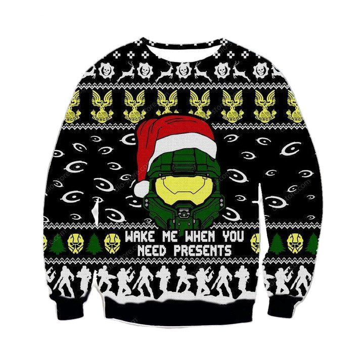 Limited Halo Wake Me When You Need Presents Sweater ? Usalast