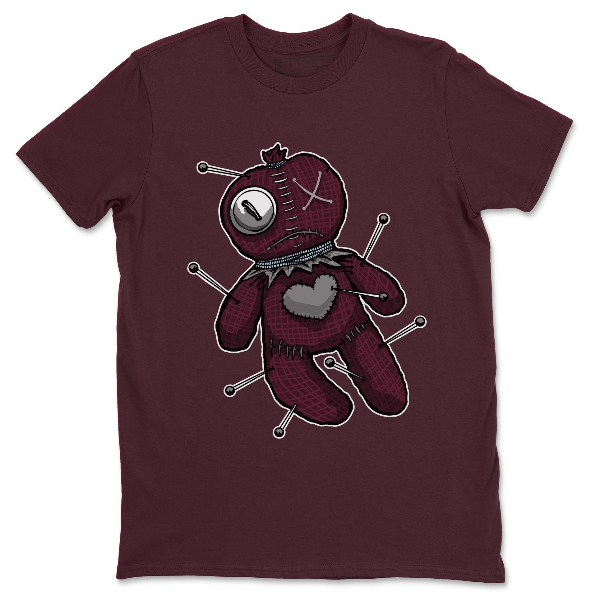 Linen Voodoo Doll Unisex Tops - Air Jordan 5 Burgundy